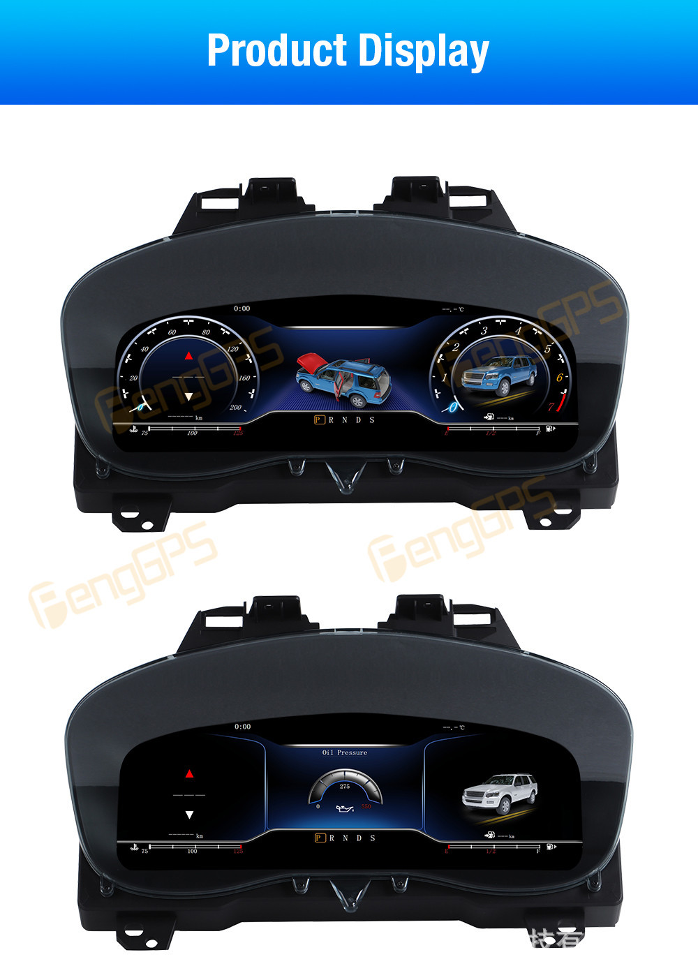 Suitable for 17-18 Ford Explorer LCD instrument panel modification 12.3inch Built-in Carplay