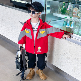 Children's Jackets Boys Cool Handsome Jackets Spring and Autumn 2025 New Style Fashionable Baby Autumn Sports Tops