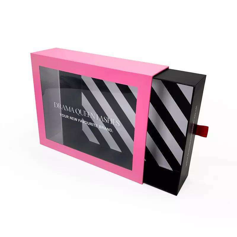 Caja de embalaje de cajón de PVC personalizada para joyería de almacenamiento de maquillaje de procesamiento de pequeño lote caja de regalo de tipo extraer