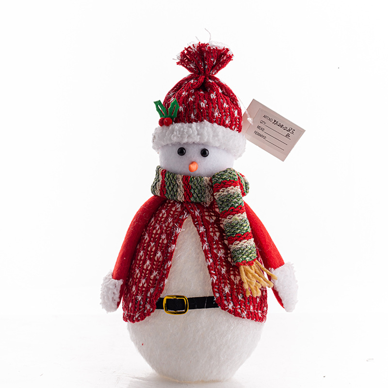 ARTISTRY TRANSIERO Nueva versión Q de luz LED Santa Claus muñeca botón batería regalo muñeco de nieve divertido pequeño adorno