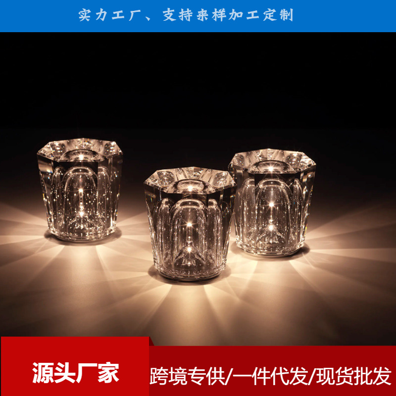 Transfronteriza de Cristal de Diamante lámpara de mesa recargable claro bar KTV bar faro lámpara de la vela de escritorio de noche regalo creativo