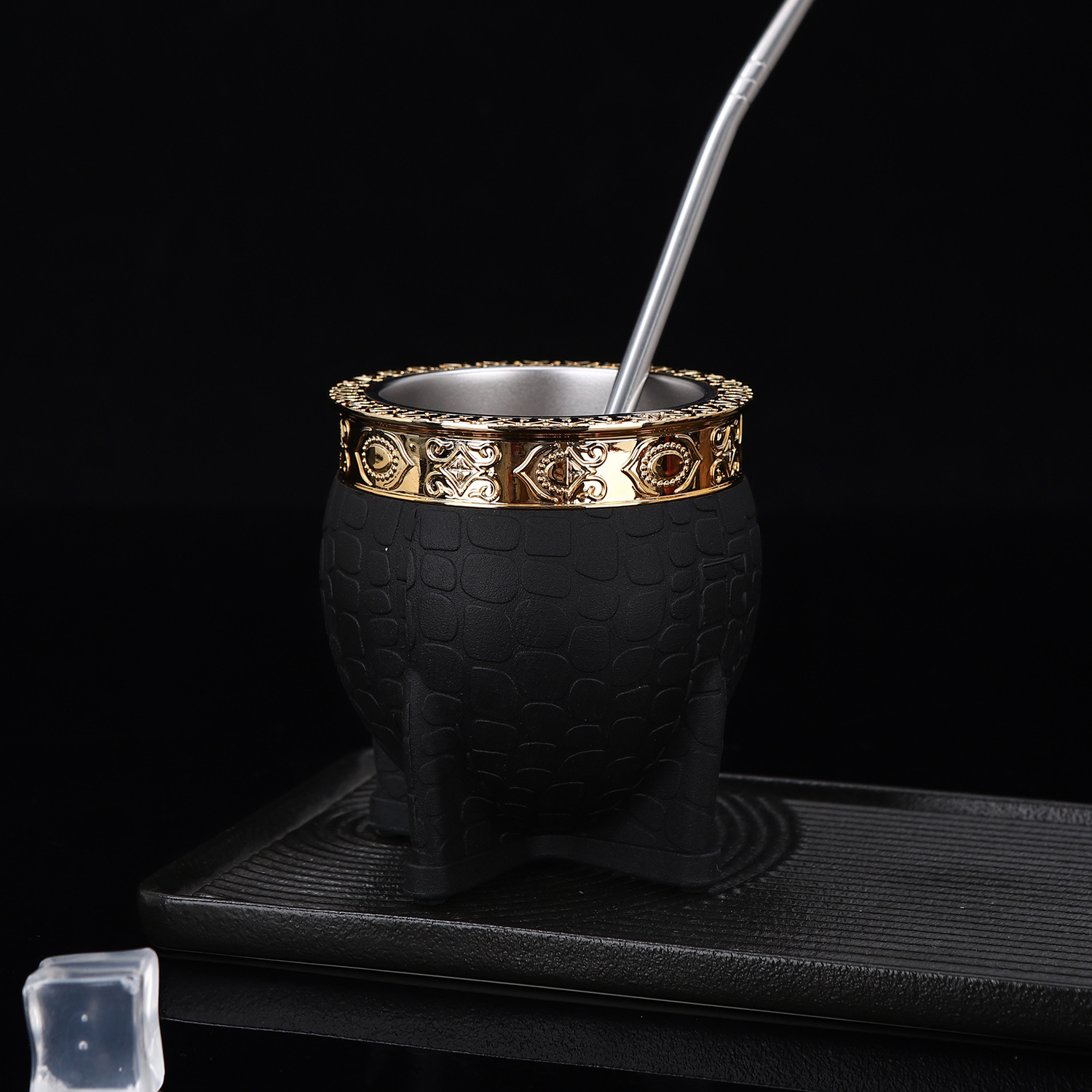 Copa Amazon 304 de acero inoxidable Madai con paja, textura de caparazón de tortuga, taza de cáscara de huevo, taza de aislamiento argentino creativo
