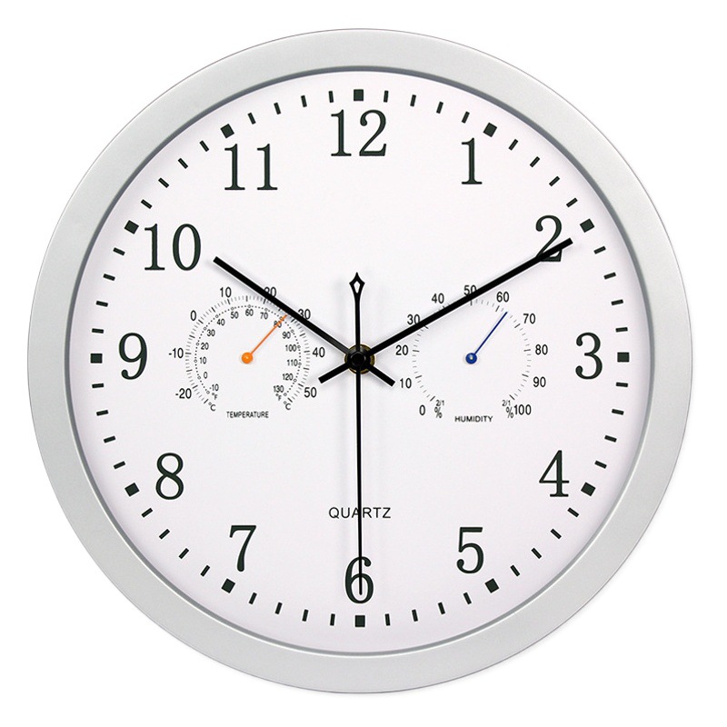 Higrómetro de suministro transfronterizo Reloj de pared moderno minimalista sala de estar mudo reloj decorativo Reloj de pared