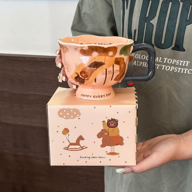 Керамическая кружка Mark Cup (Mark Cup) 370 мл, креативная кружка для женщин, офис и завтрак