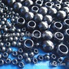 Black plastic round beads
