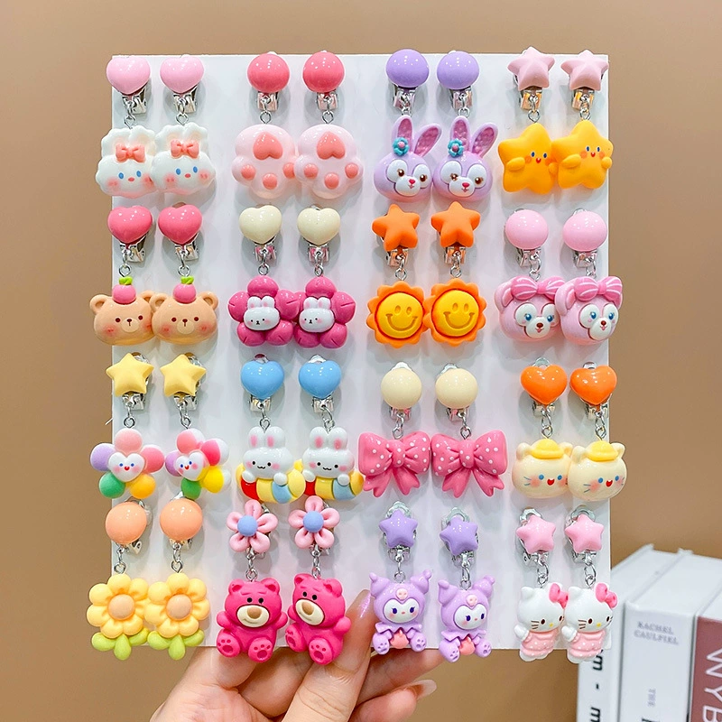 Серьги-серьги для девочек серьги серьги серьги милая принцесса мультфильм супер милый ребенок