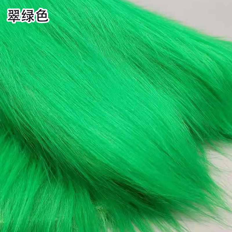 12 ''plush tela DIY caída de piel artificial de piel simulación de piel muñeca pelo bestia traje de piel larga tela de piel