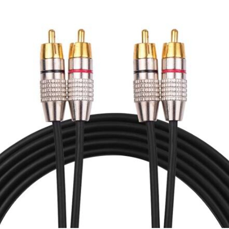 2RCA/2RCA two-to-two audio cable gold-plated pure copper male amplifier DVD player Lotus audio high-definition sound quality
