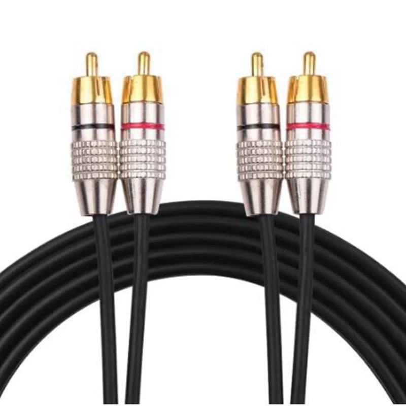 2RCA/2RCA two-to-two audio cable gold-plated pure copper male amplifier DVD player Lotus audio high-definition sound quality