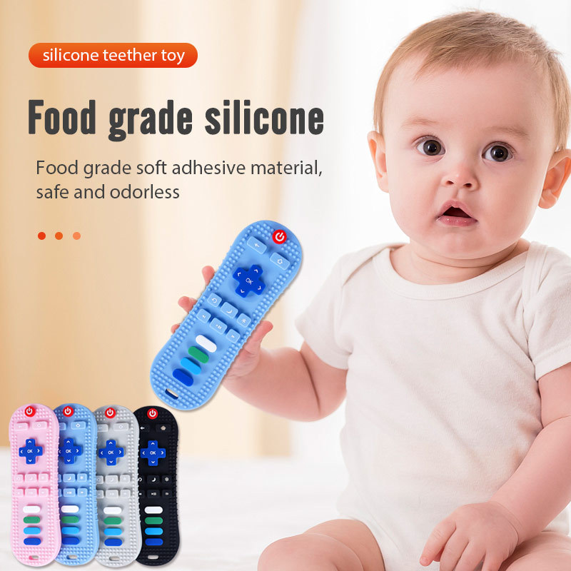 Personalizado suave bebé dentición juguetes de silicona bebé remoto