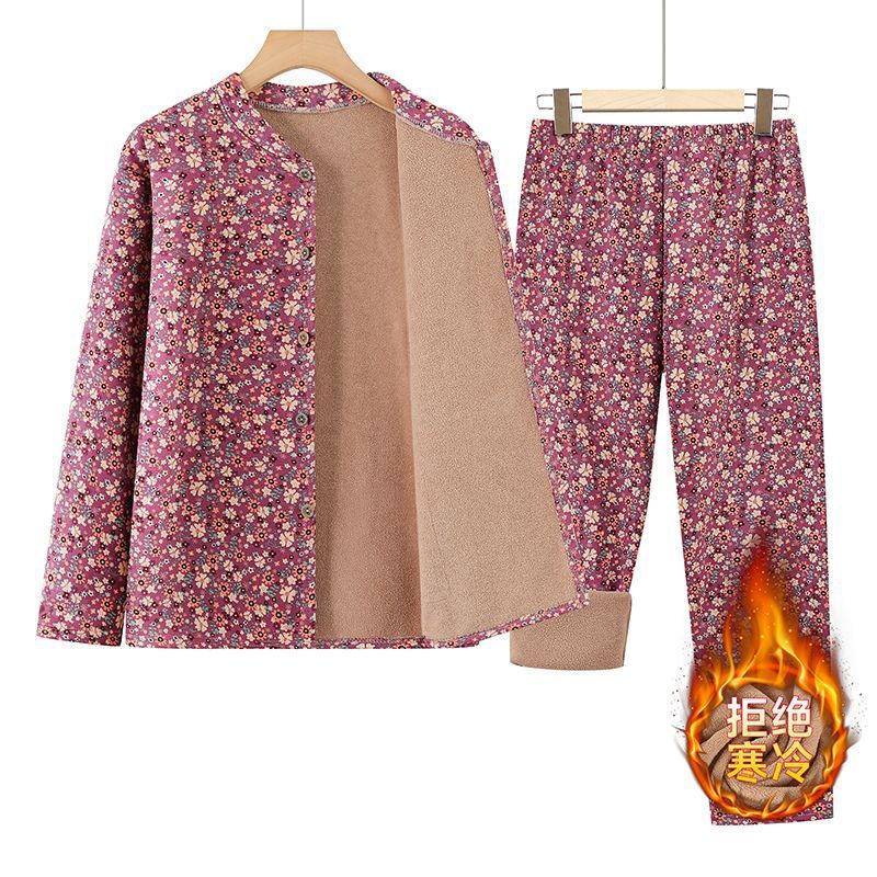 奶奶装秋装外套中老年人女装春秋上衣老人衣服妈妈德绒秋季套装女