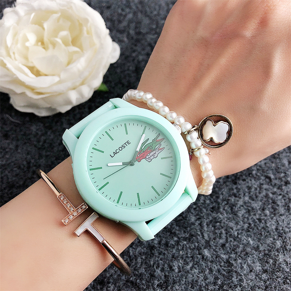 Wholesale men's silicone watch cream sweet girl style women's watch cross-border new crocodile sports casual watch