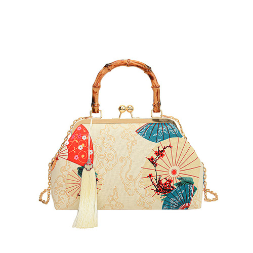 New Chinese style bag, retro dinner bag, Chinese style embroidered cheongsam bag, red-crowned crane light luxury handbag, shoulder bag for women