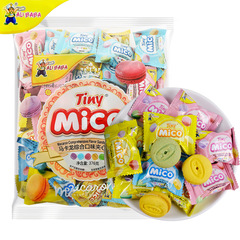 Malaysia Mico Mini Black Cookies Macaron Flavored Filled Cookies Decorative Small Round Cakes Snacks Loose Packaging