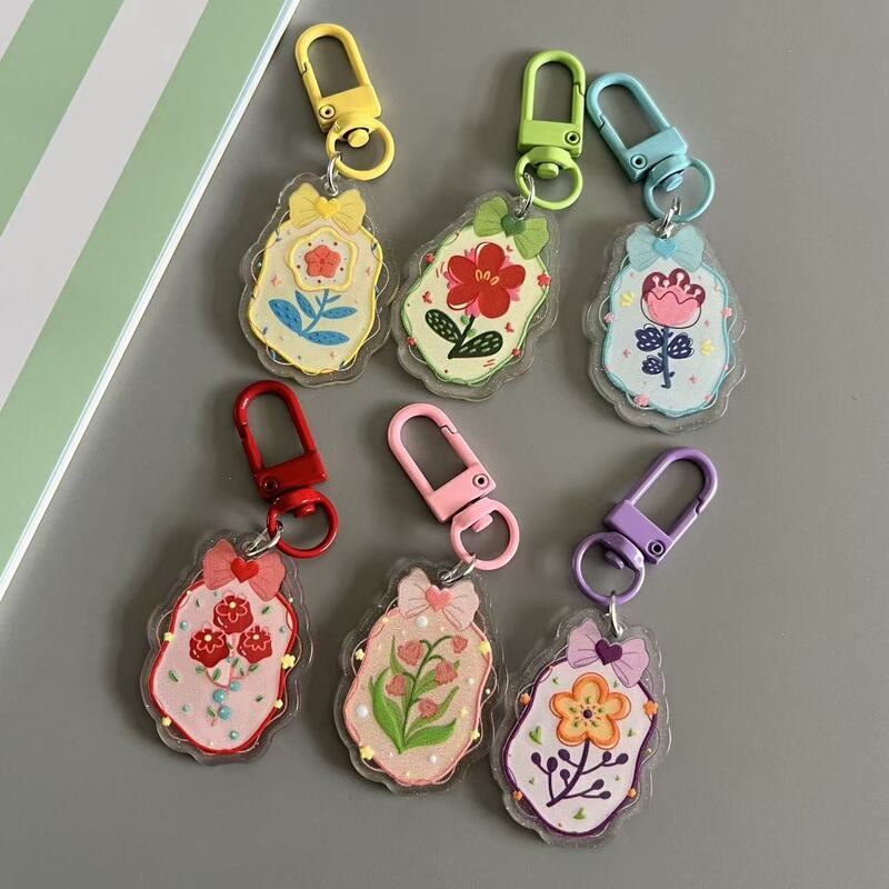 Door Latch O74 Personalized Niche New Chinese Style Bow Flower Key Fresh Sweet Student Pendant Acrylic Book Door Latch O74 Personalized Niche New Chinese Style Bow Flower Key Fresh Sweet Student Pendant Acrylic Book