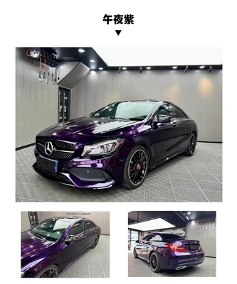 Car paint protective film — protective film full car stickers - super-bright-metallic-midnight-purple-152-x-17m