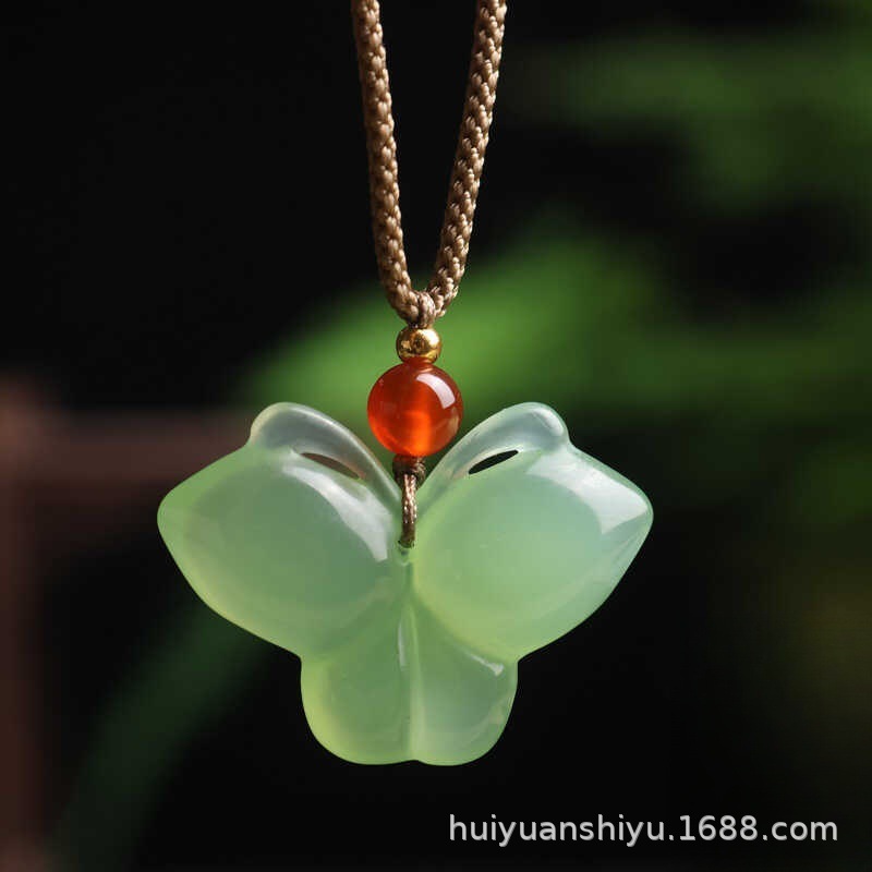 Oil green small butterfly (34*29mm)