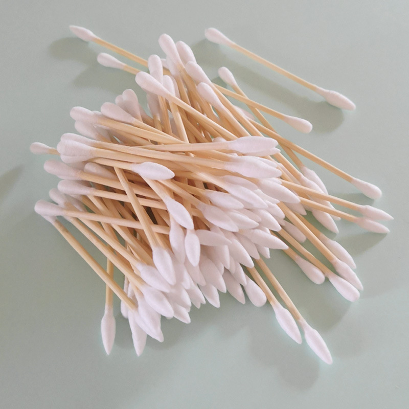 Hi-Hino, bastón de algodón de limpieza de doble cabeza, bastón de algodón desinfectante desechable, bastón de algodón de limpieza de orejas, bastón de algodón desengrasado