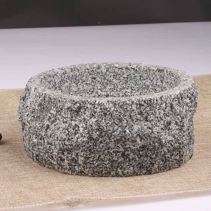 PK7J石鍋石鍋拌飯石碗韓式拌飯石碗天然石碗粗獷加厚石鍋碗