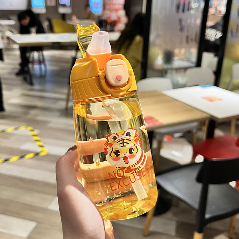 Taza de agua de paja de dibujos animados de alto valor facial para niños de verano, taza de alto valor facial para mujeres embarazadas, hervidor de agua especial para mujeres embarazadas