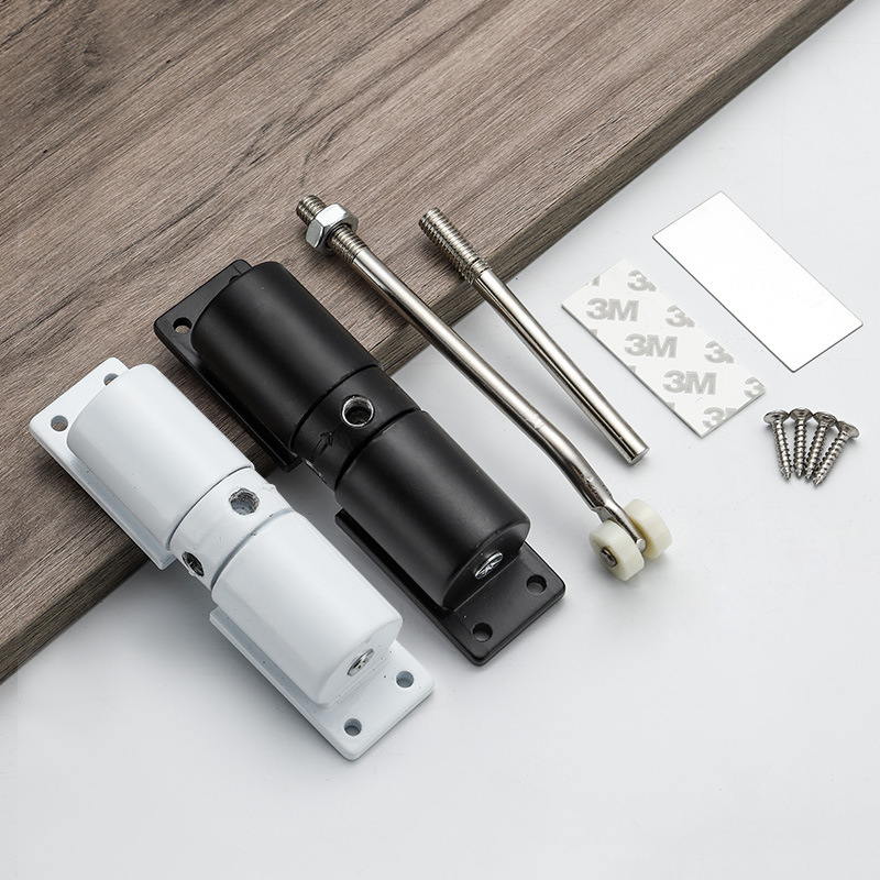 Automatic door closer spring silent household door automatic closing pulley door closing artifact aluminum alloy door closer