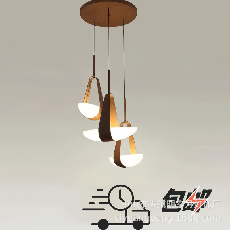 New Creative Boat-Shaped Chandelier Simple Living Room Hotel B&B Background Wall Decoration Retro Chandelier New Creative Boat-Shaped Chandelier Simple Living Room Hotel B&B Background Wall Decoration Retro Chandelier