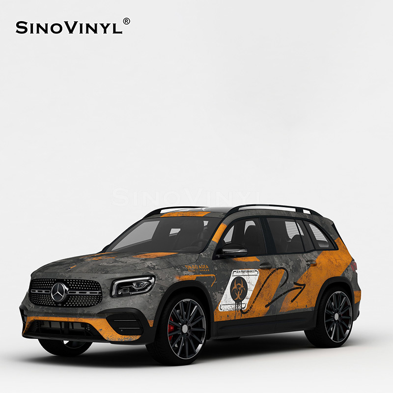 Carlake daños de guerra pintura coche que cambia de color película Doomsday coche cuerpo pegatinas crisis bioquímica pintura de color todo el coche cambio de color