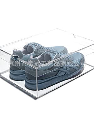 跨境热卖惠州厂家透明亚克力高品质鞋盒防尘防氧化鞋盒收藏鞋专用