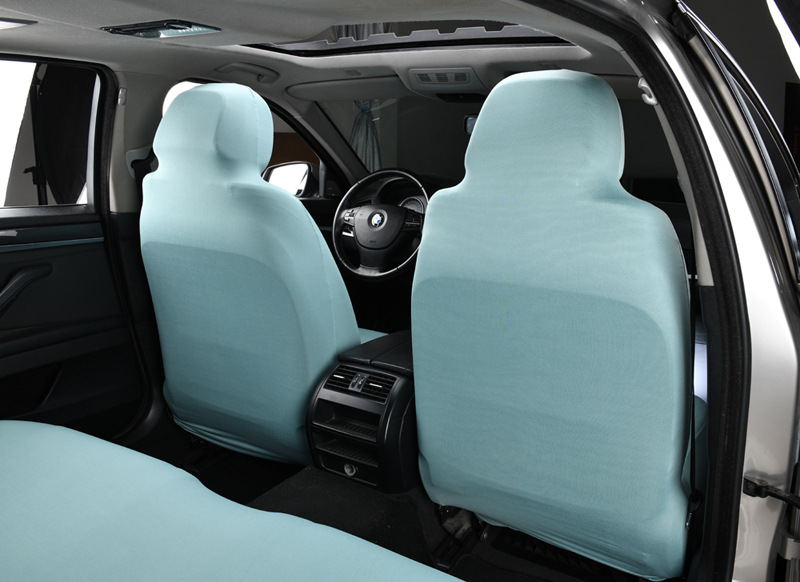 Fabric car elastic seat cover, non-slip, full coverage, thin model, front row driver and passenger seat cushion cover, one-piece dust cover