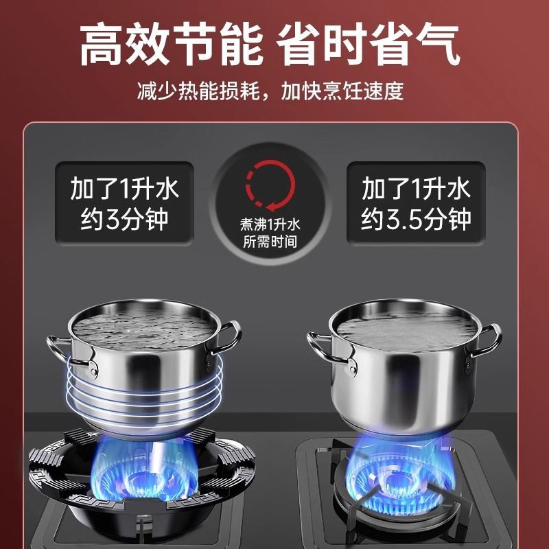 鋳鉄厚みのある防風カバー、省エネ滑り止めブラケット、ユニバーサルガスストーブ、防風ストーブ、ガス節約X20|undefined