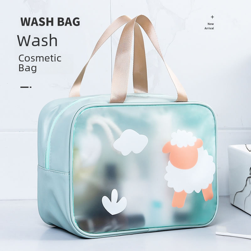 Portable cartoon-style bathing bag, waterproof beach bag, fitness swimming, dry-wet separation, toiletry bag, PVC storage bag