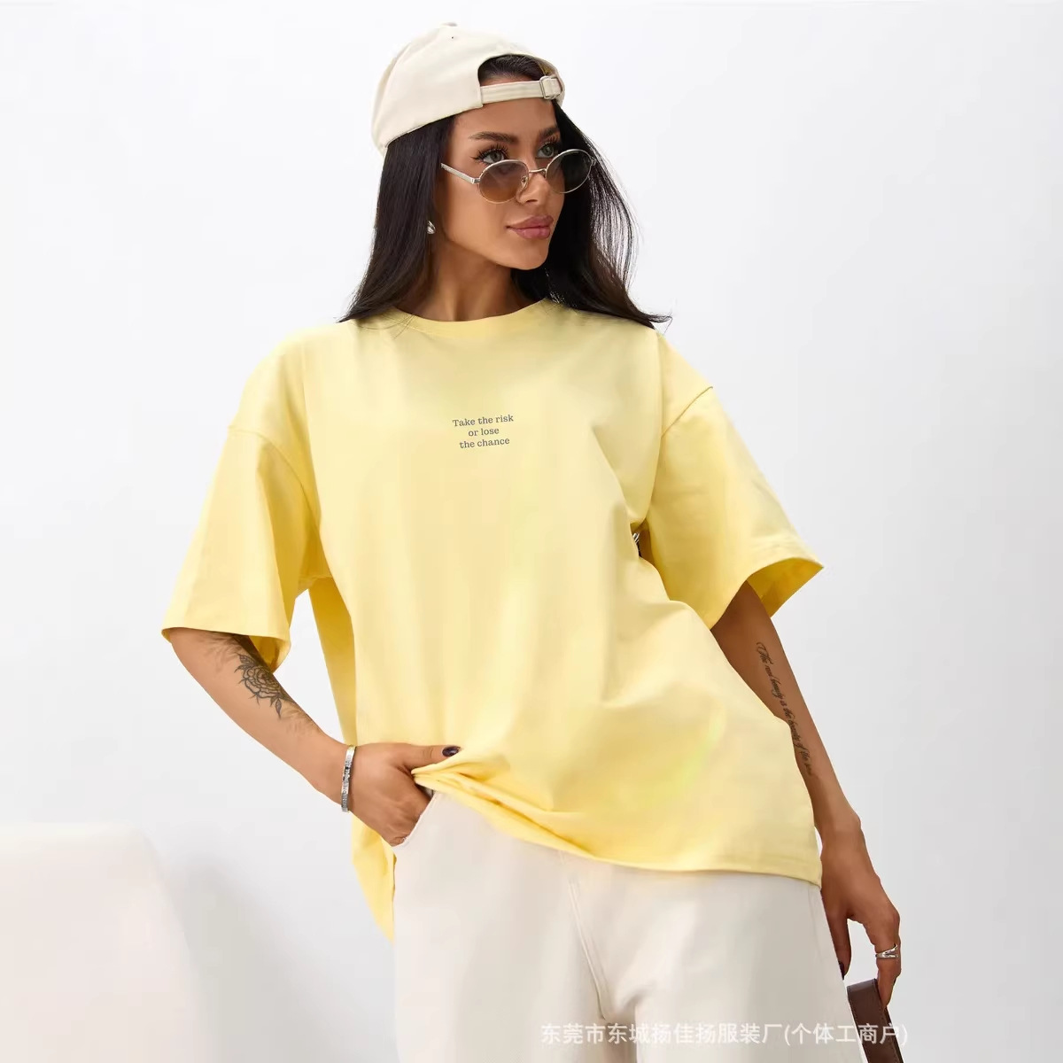 100% Pure Cotton Short-Sleeved T-Shirt, New Summer Style, Lazy Style, Versatile, Casual, Printed, Loose-Fitting, Flesh-Covering Top for Women