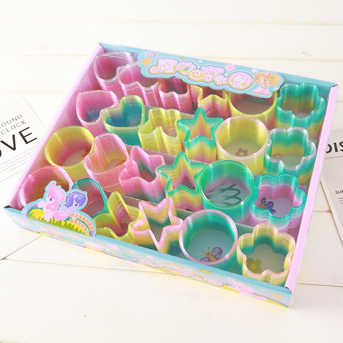 Small round special-shaped rainbow circle, colorful spring circle, rainbow jenga floor stall children's educational toys wholesale