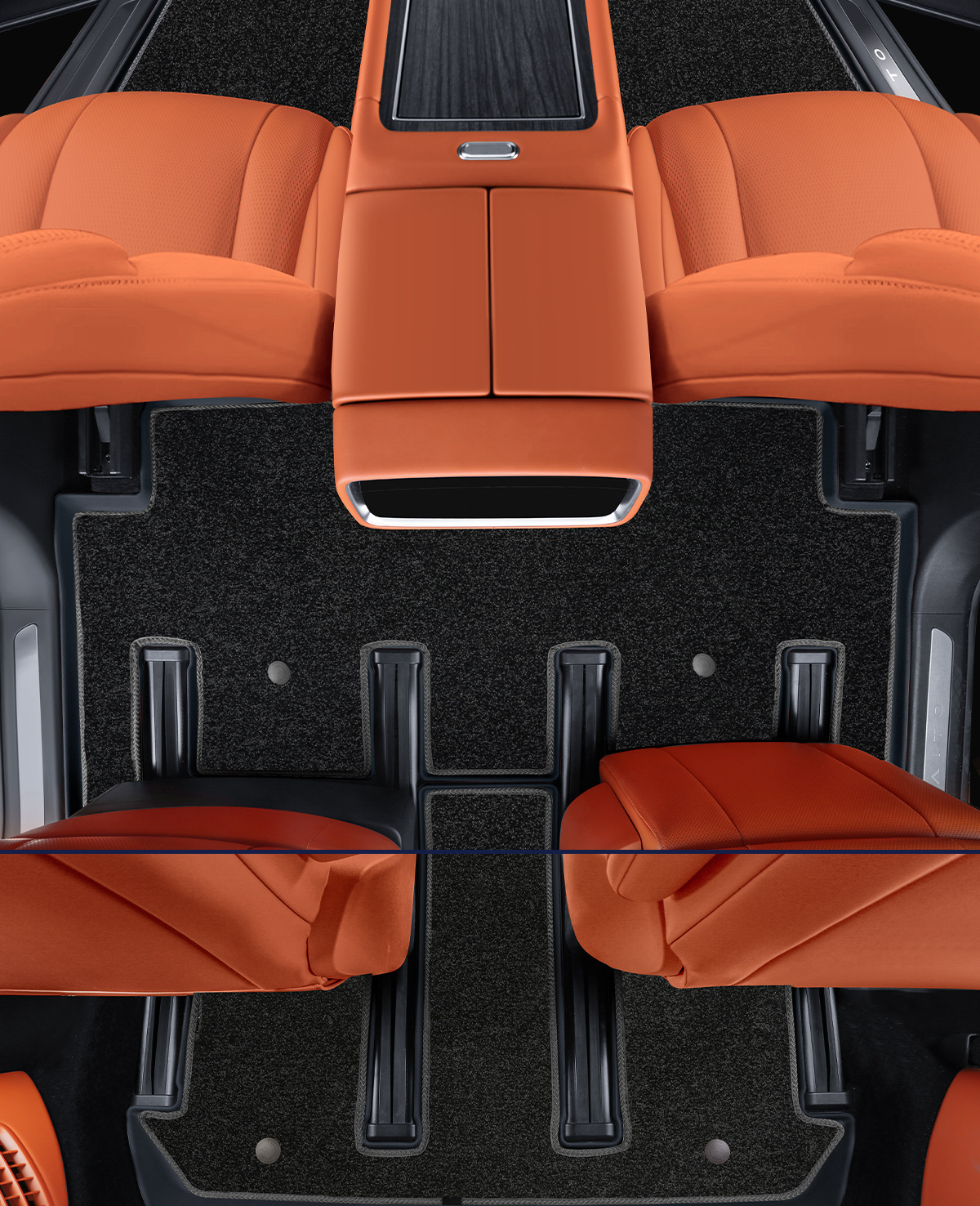 Car floor mats for AITO M9, TPE, double layer