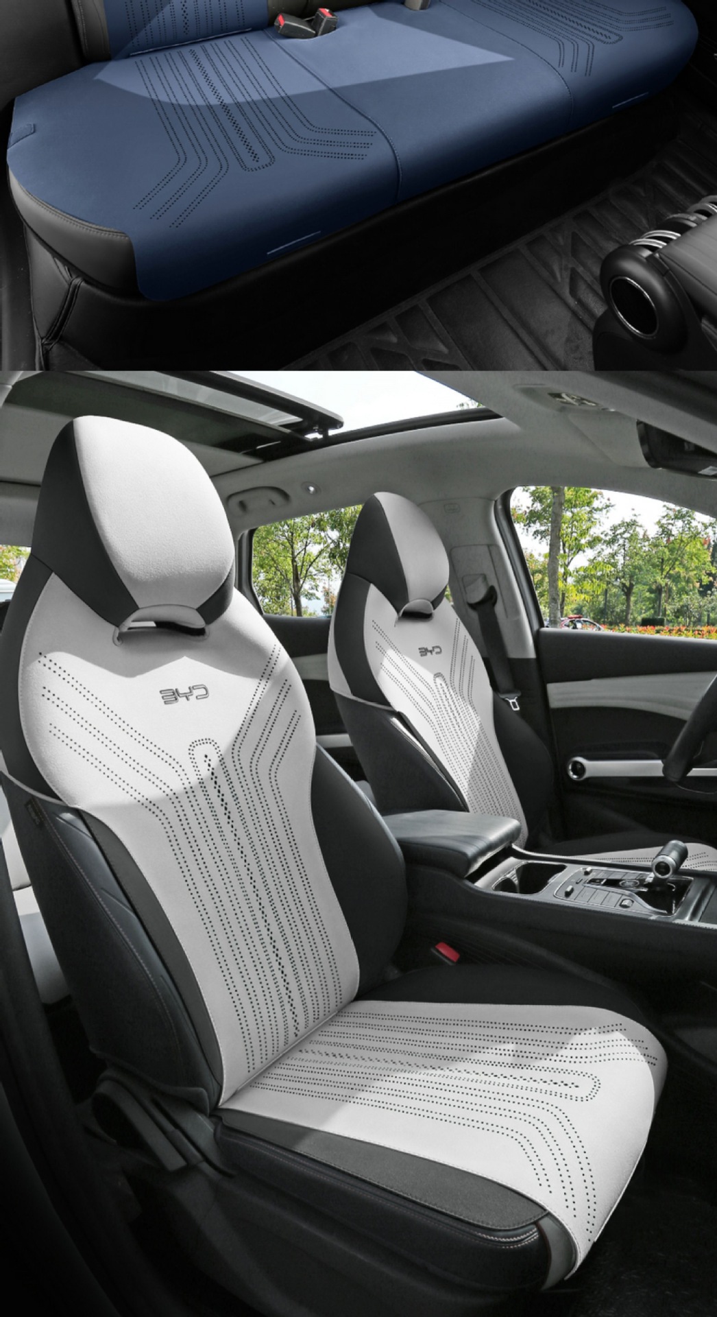 Suitable for Byd Yuan Plus Champion Edition Car Seat Cushion, Universal Car Seat Cover for All Seasons, Ventilated and Breathable Seat Cover