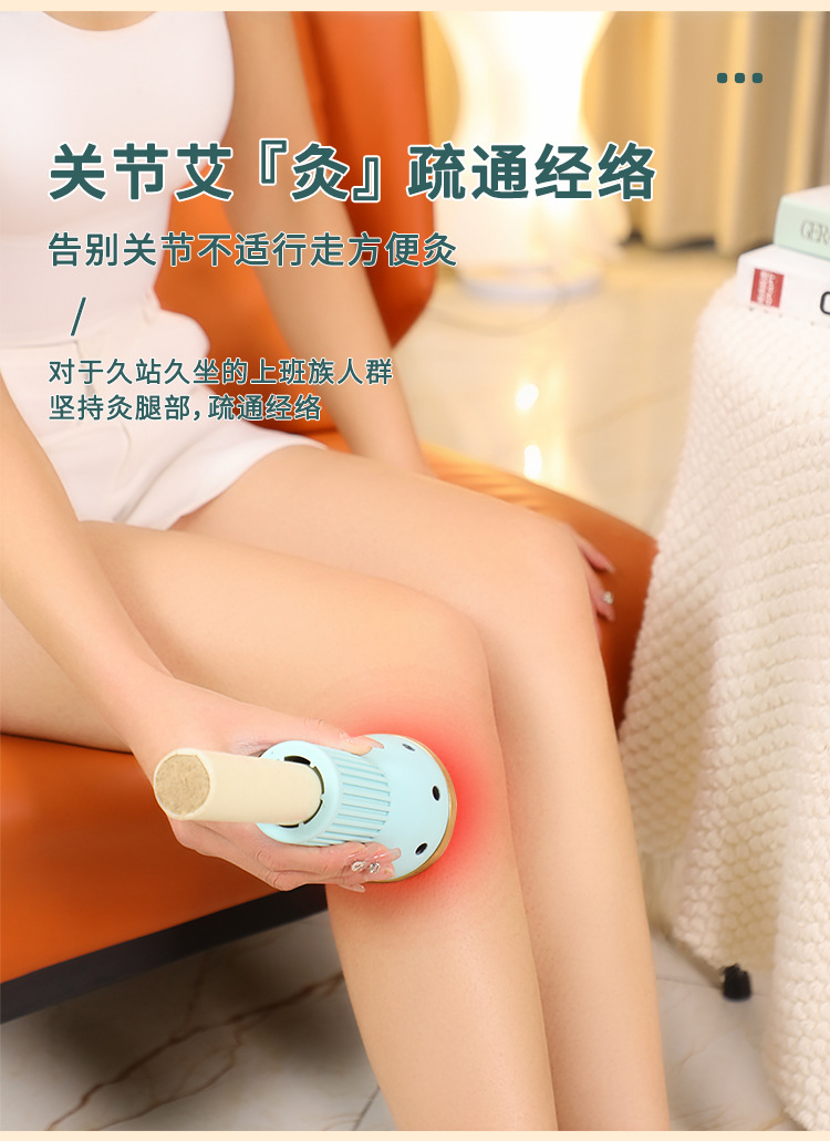 Pure Copper Moxibustion Jar 3.0cm Head Therapy Cup with Extinguisher Cap and 2 Moxa Sticks for Full Body Use quality and texture