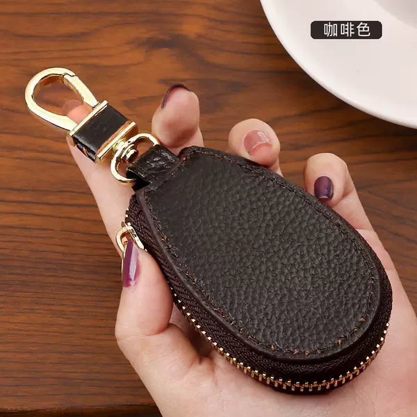 New men's and women's mini key pouch, compact and exquisite, multifunctional zippered bag with large capacity, perfect for car keys