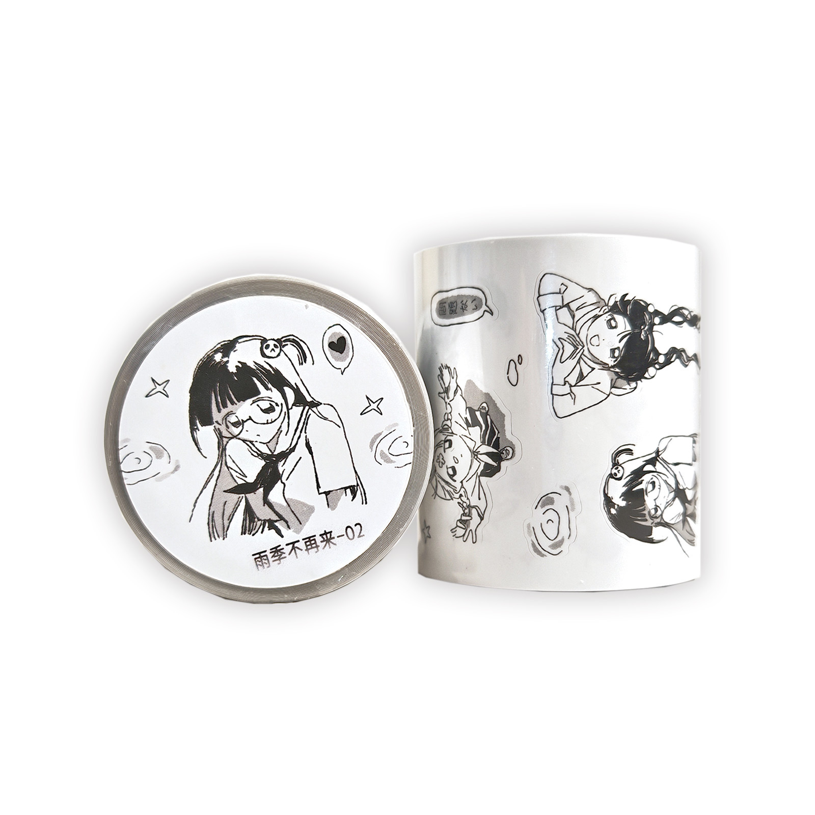 AGUGUins Wind Flash Sand Tape ¡Hola, tiempo! Serie de personajes animados cuentas DiDi pegatinas cinta adhesiva