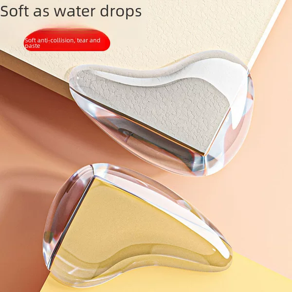 Anti-Collision Corner Transparent Table Corner Protector Anti-Collision Sticker Window Silicone Protective Cover Transparent Water Drop Anti-Collision Corner Protector