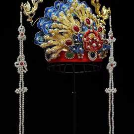 明制凤冠头饰套装仿珍珠流苏挑牌狄髻头面禁步腰间配饰新中国风