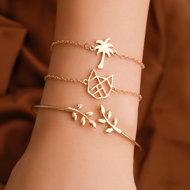 Conjunto de pulseiras coração infinito estilo europeu_voghion.com