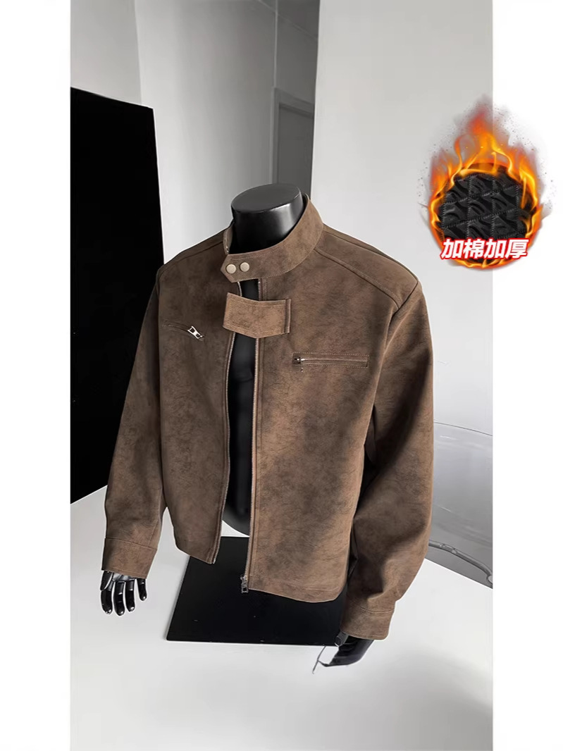 Demi-season short polyurethane down jacket
