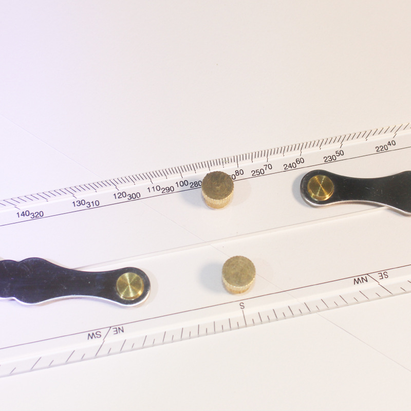 Ocean parallel ruler 30CM navigation ruler Navigation diagram navigation tool drawing ruler sea navigation ruler sea ruler 3
