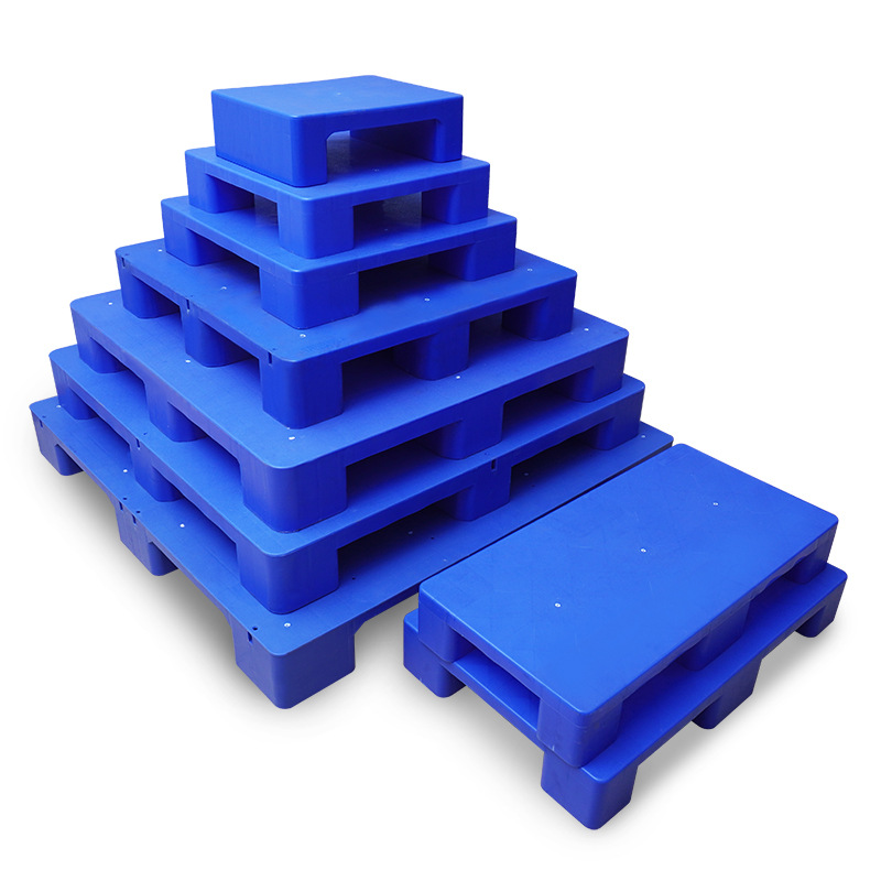 厂家现货四川成都九脚平面塑胶栈板 仓库防潮叉车周转塑料地台板