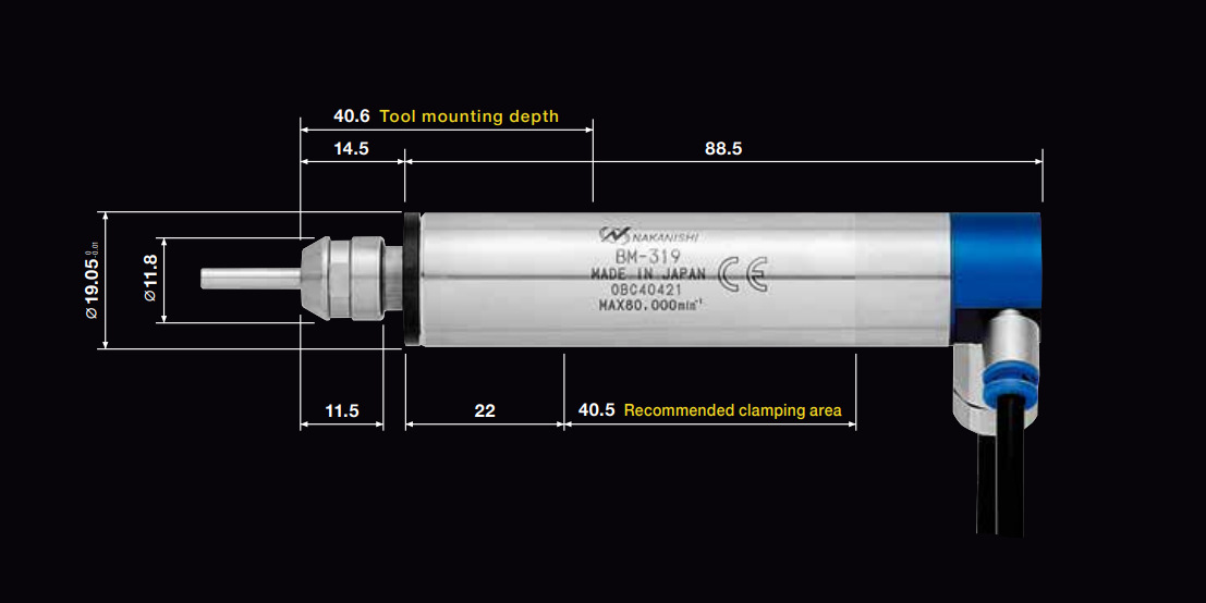 日本NSK中西NAKANISHI高速主轴BM-319高精度陶瓷主轴动力头
