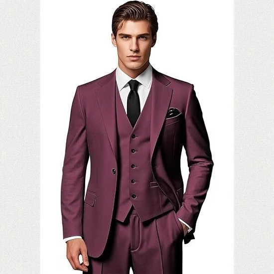 Набор, классический костюм, европейский стиль, набор из 3 предметов, slim fit