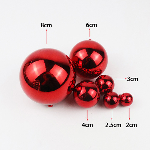 Factory Direct Sale Bulk Christmas Balls Diameter 2/3/4/6/8cm Glossy Matte Sparkling Electroplated Decorative Balls Hangers