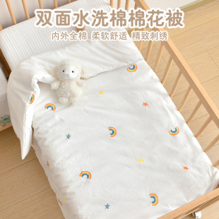 Newborn Cotton Quilt Baby Cotton Double-sided Washed Cotton Embroidered Cotton Quilt Kindergarten Baby Lunch Break Quilt