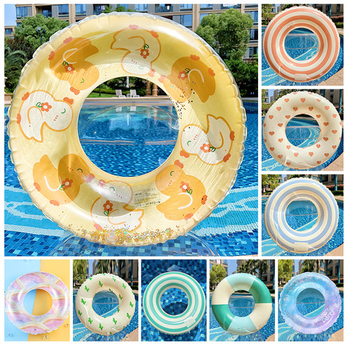 Swim ring with thick PVC for adults, men, women, and children, inflatable life jacket, floating ring, inflatable armband