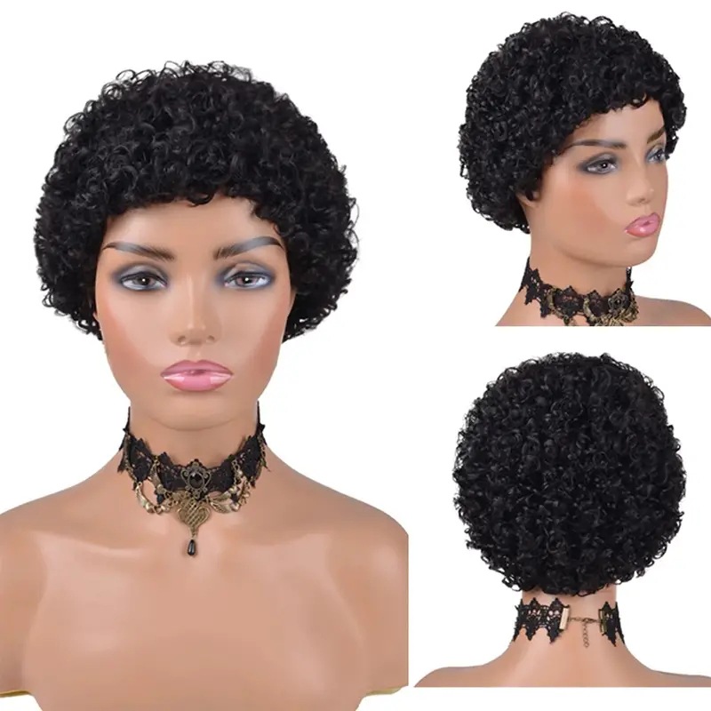 Short Curly Synthetic Clip-in Hair Extensions For Women_voghion.com